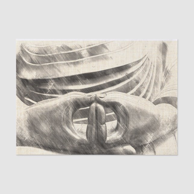 Seda Buddha entrega o lenço de papel de Dhyana Mudra (Frente )