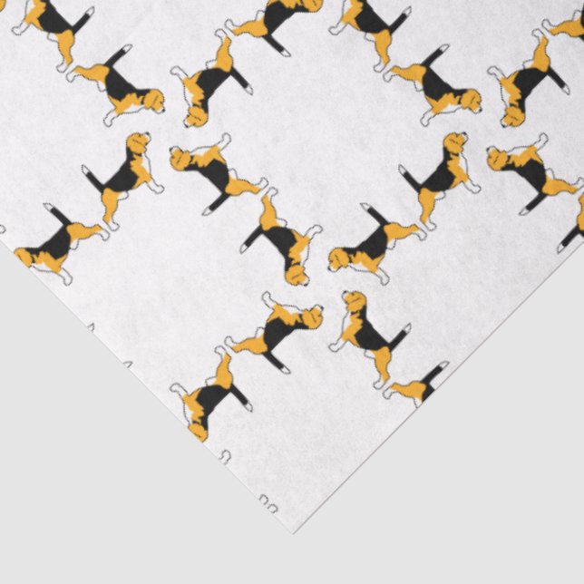 Seda Cães Beagle de papel tissue (Detalhes )