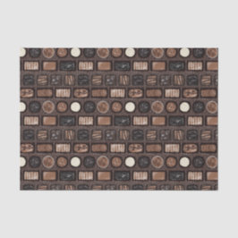 Seda Caixa de Papel Tecido Chocolates