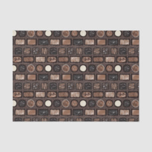 Seda Caixa de Papel Tecido Chocolates