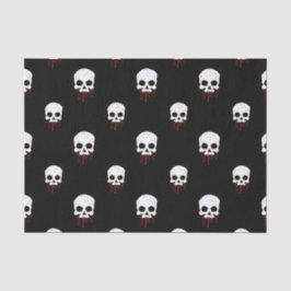 Seda Caveira com papel tecidular de unidades vermelhas