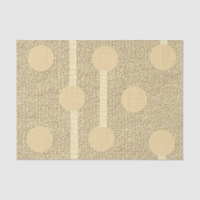Seda Círculos de bege de papel tecidular (Frente )