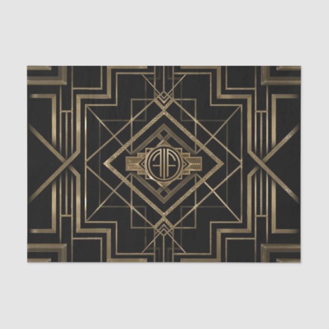 Seda Classy Art Deco Gatsby 1920 - Design Papel de Teci (Frente )