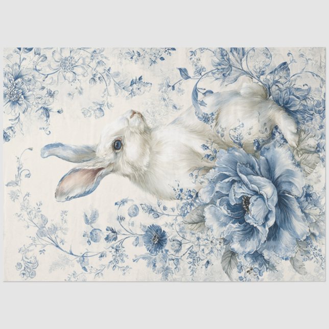 Seda Coelhinho de Porcelana para Lenços de Papel (Frente )