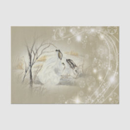 Seda Coelhos/lenço de papel Natal dos coelhos