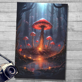 Seda Cogumelos na Floresta 1 Papel de Decoupage