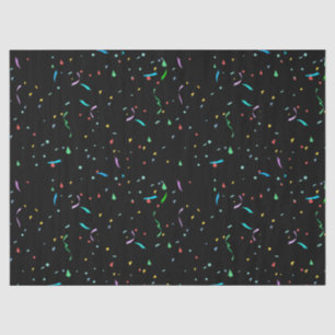 Seda Conflito de papel colorido em preto Tecidos