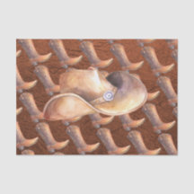 Conjunto de Papel Tecido (2) Chapéu e Inicializaçõ