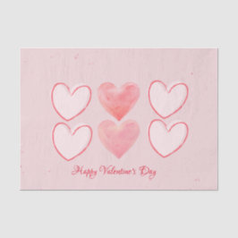 Seda Corações do feliz dia de os namorados Papel de Tec