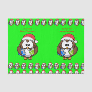 Seda Coruja de natal de papel absorvente