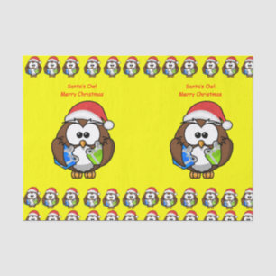 Seda Coruja de natal de papel absorvente