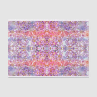 Seda Cosmos Kaleidoscopic lenço de papel pressionado da