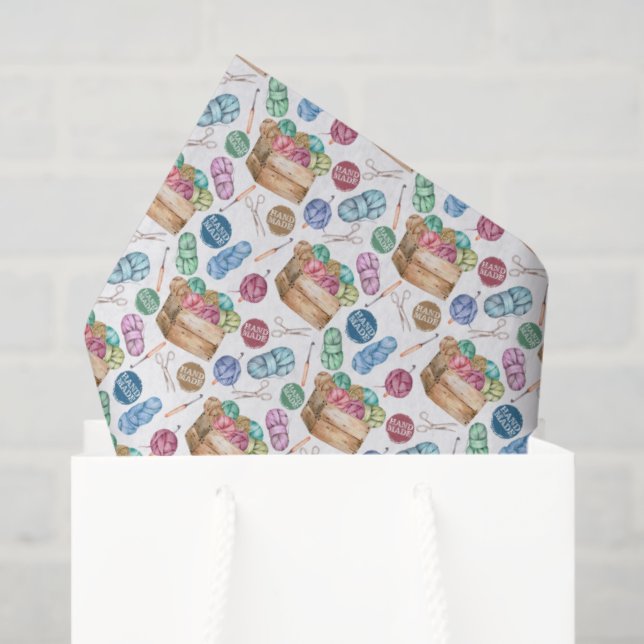 Seda Croché de Papel Toalha (Sacola de presentes)