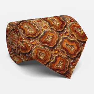 Seda de Luxo Falsa Gravata de Pescoço Geodo Dour