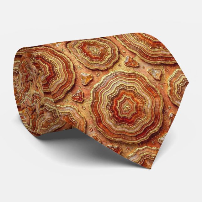 Seda de Luxo Falsa | Gravata de Pescoço Geodo Dour (Rolled)
