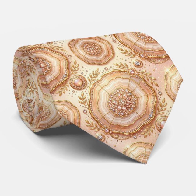 Seda de Luxo Falsa | Gravata de Pescoço Geodo Dour (Rolled)