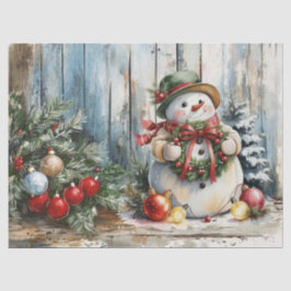Seda Decoupage de Papel Aguarela Vintage de Boneco de N