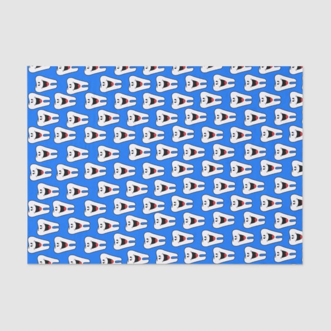 Seda Dentistas Azuis Para Dentes De Papel Tecido (Frente )