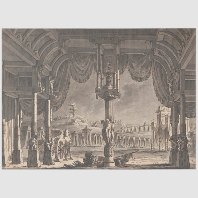 Seda Desenho arquitetônico do antigo papel de dissociaç (Frente )