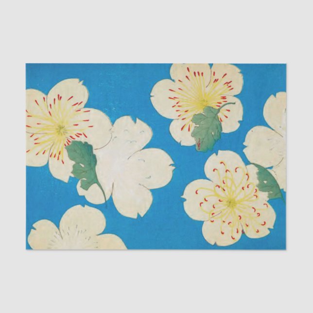 Seda Design de Flor Antiquado - Papel Tecido para Arran (Frente )