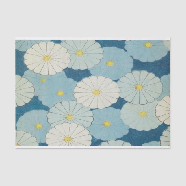 Seda Design de Flor Antiquado - Papel Tecido para Arran (Frente )