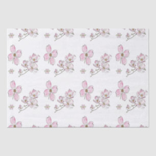 Seda design de padrão Dogwood em papel tecidular