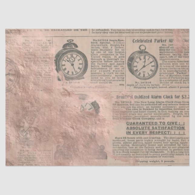 Seda Design de papel Dourado Ephemera Rosa 14 (Frente )