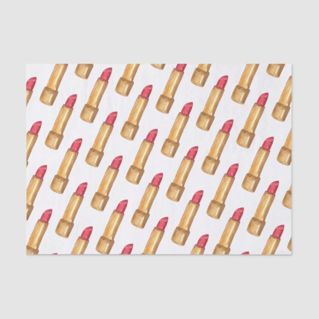 Seda Designer de Aquarelas - Vermelho - Papel de Tecido (Frente )