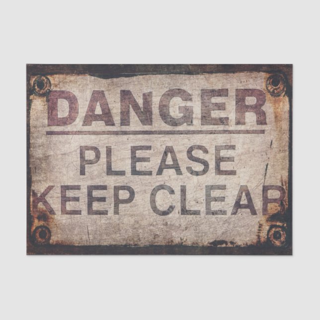 Seda Desligamento de Mobiliário de Perigo ou Papel Teci (Frente )