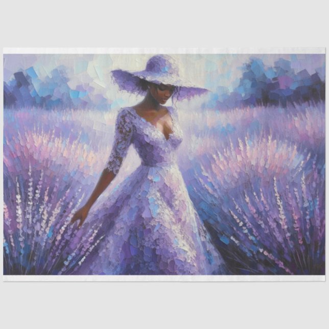Seda Desligar Lavanda de Papel Tecido (Frente )