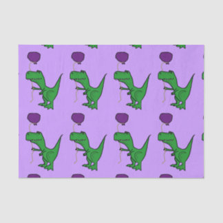 Seda Dinossauro engraçado de T-rex com lenço de papel