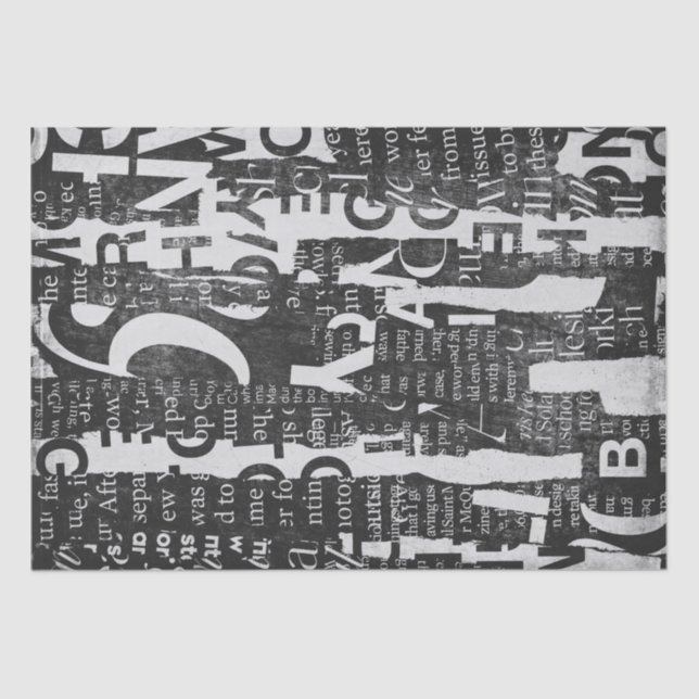 Seda Dissociação de Arte de Colagem de Texto ou Papel T (Frente )