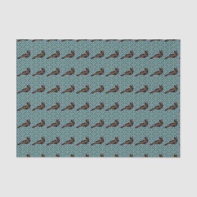 Seda Dragão Papel de tecidos geométricos de padrão de a (Frente )