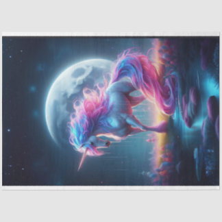 Seda Dripe o Papel de Tecido Unicorn