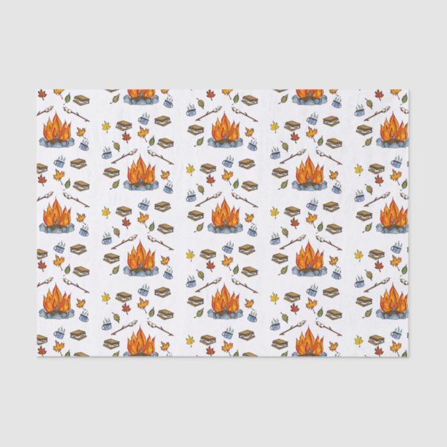 Seda É mais o tema de acampamento de papel de tecidos m (Frente )