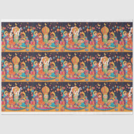 Seda Eid Mubarak Festival Cena de Moldagem de Papel par