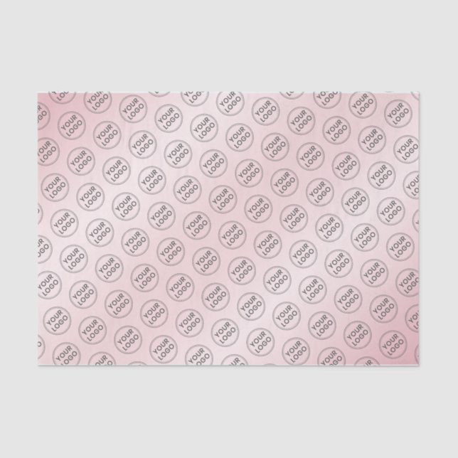 Seda Embalagem comercial de papel de tecido rosa com lo (Frente )