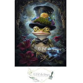 Seda Engraçado Animal com papel de Decoupage do Chapéu.