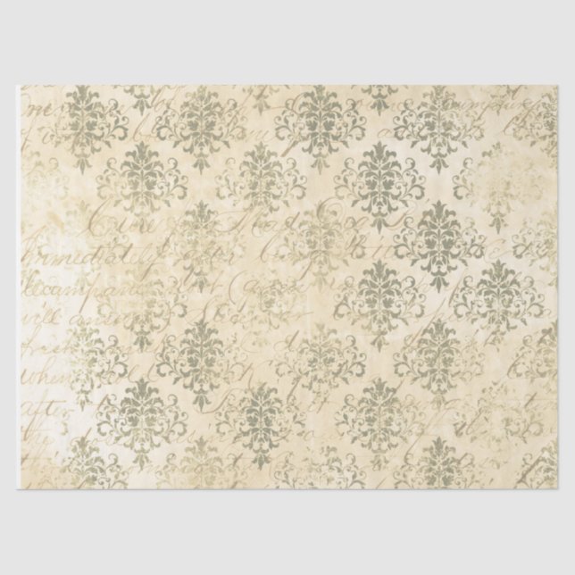 Seda Ephemera Sepia - Série de papel Design 1 (Frente )