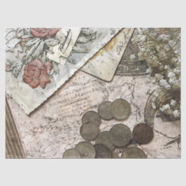 Seda  Ephemera Vintage - Papel Tecidual De Decoupage