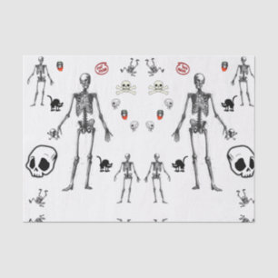 Seda Esqueletos decorativos de papel tissue halloween