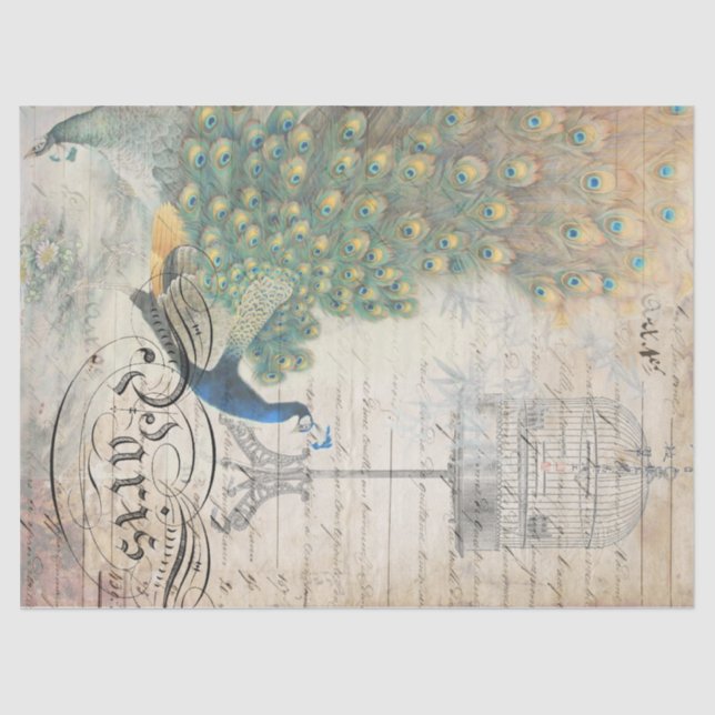 Seda Esquerda de papel de Decoupage das coisas efêmeras (Frente )