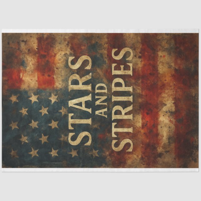 Seda Estrelas e faixas no papel de dissociação de socor (Frente )