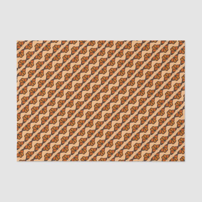 Seda Eu amo o lenço de papel das borboletas de monarca (Frente )