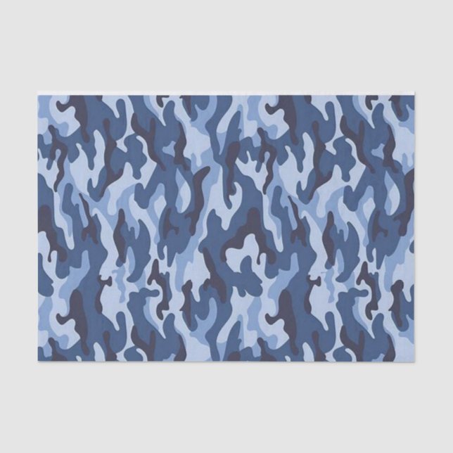 Seda Exército Azul de Papel Tecido (Frente )