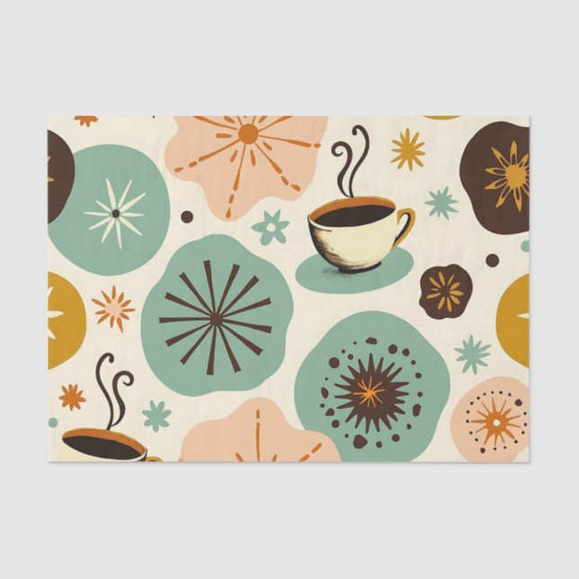 Seda Farmhouse Brew: Papel de Tecido de Café Russo (Frente )