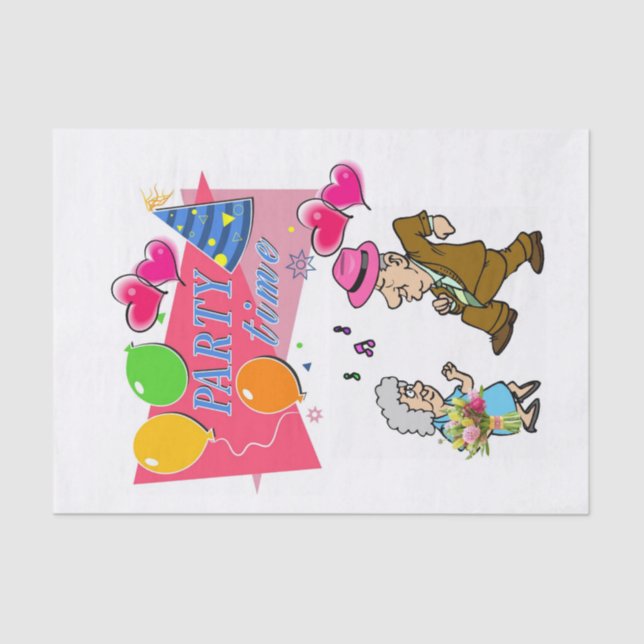 Seda Feliz aniversário da Festa de Papel Tecido (Frente )