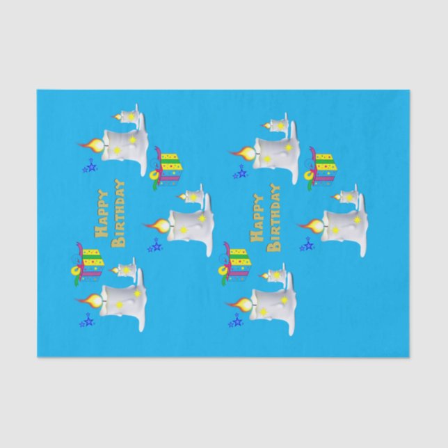 Seda Feliz Aniversário - Velas de Papel Tecido (Frente )