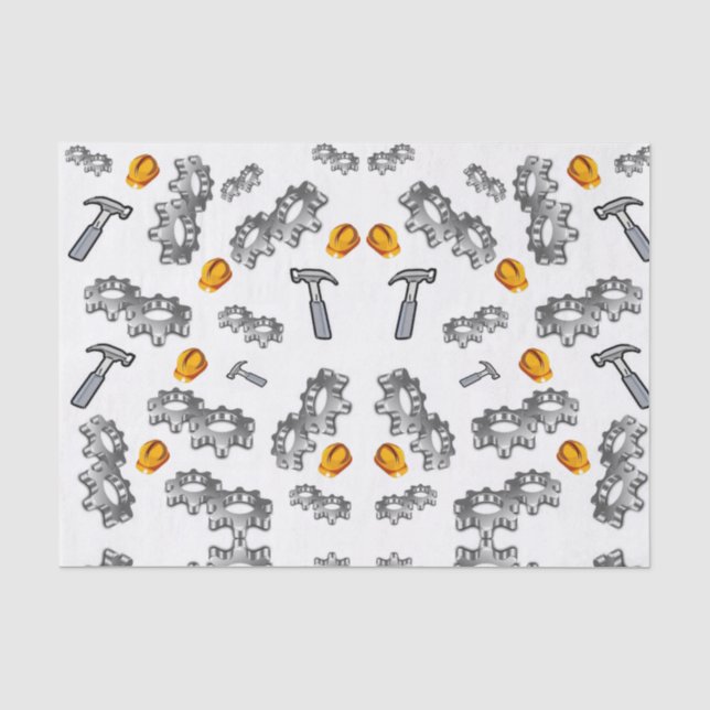 Seda Ferramentas decorativas de carpinteiros de papel p (Frente )