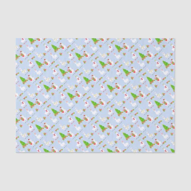 Seda Festivo Llama Papel Tecido de Natal (Frente )